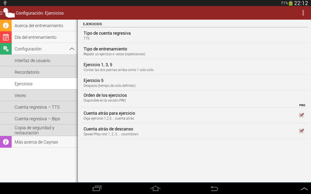 Entrenamiento diario abdomen - screenshot