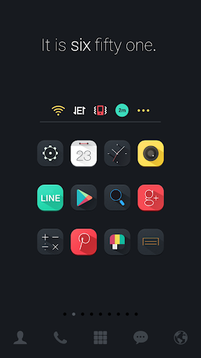 Darkchic LINE launcher theme