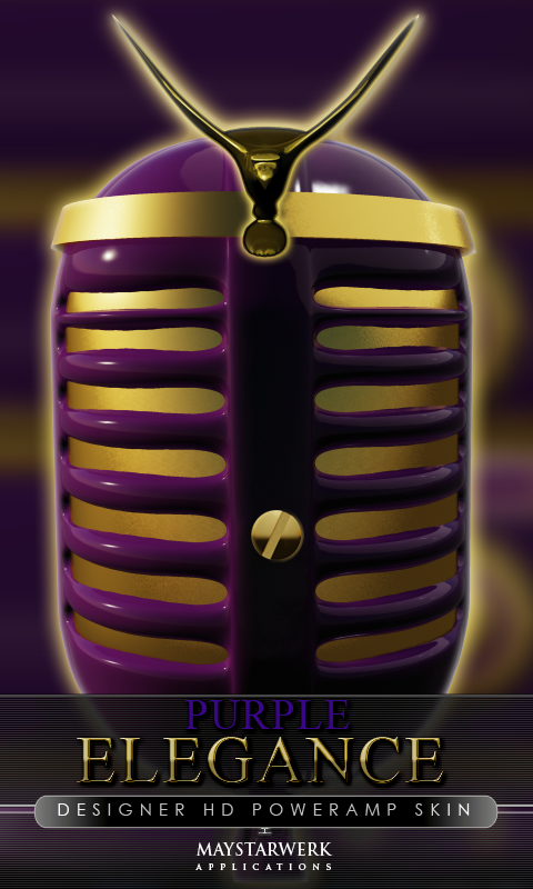 Android application elegance poweramp skin purple screenshort