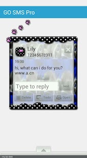 CuteKitty4U/GO SMS THEME Screenshots 1