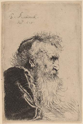 Bust of an Old Man in Profile, Facing Right