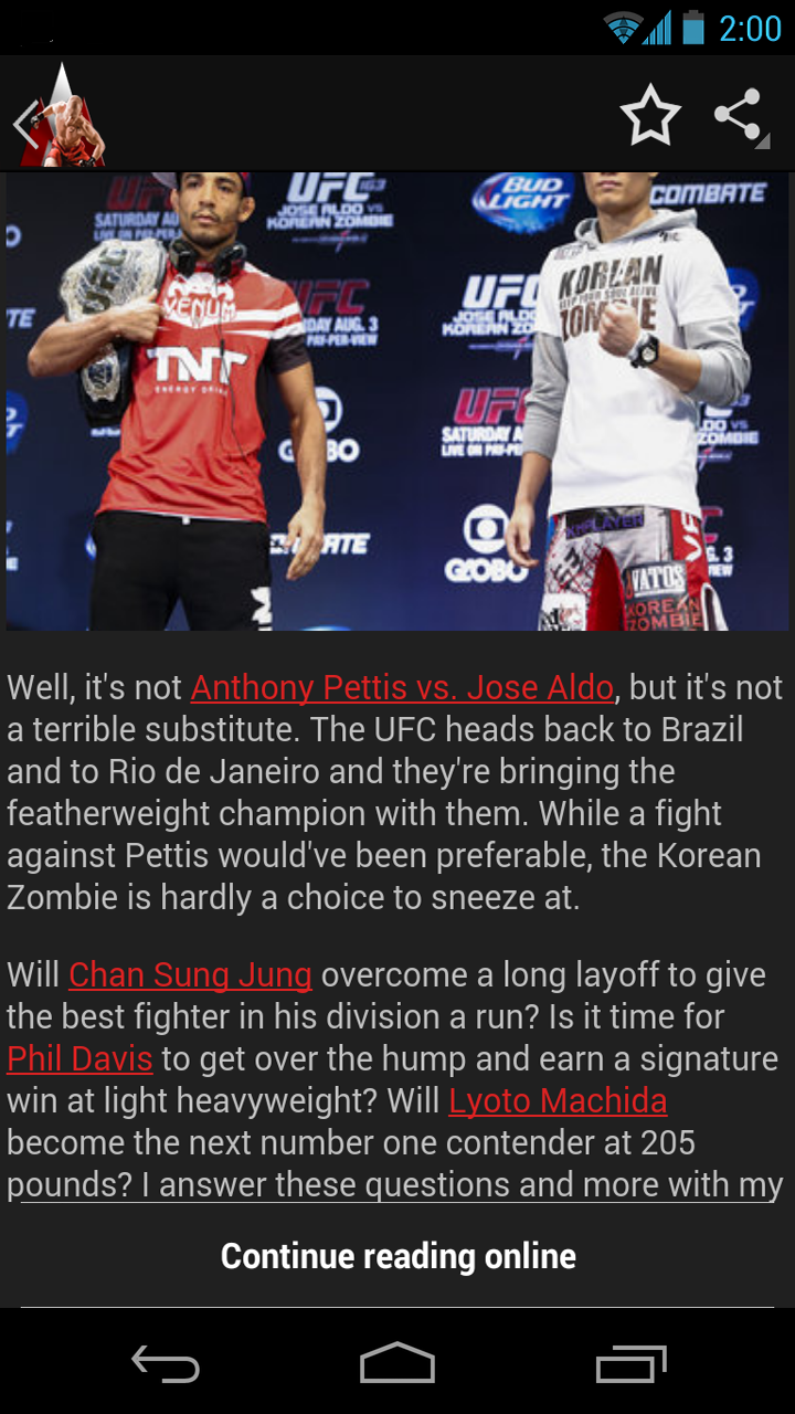 MMA Summit: UFC &amp; MMA News Screen 2