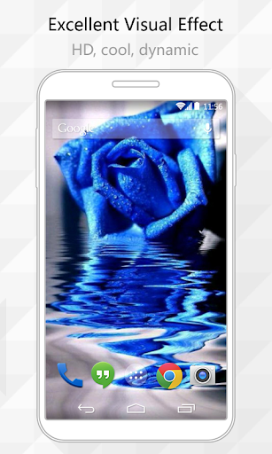 Blue rose Live Wallpaper