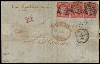 1fr vermillon sur lettre