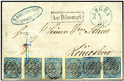 Norvège n° 1, sur enveloppe