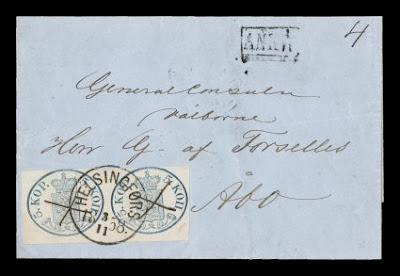 Finlande, 5k, paire sur enveloppe