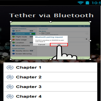 Tether via Bluetooth