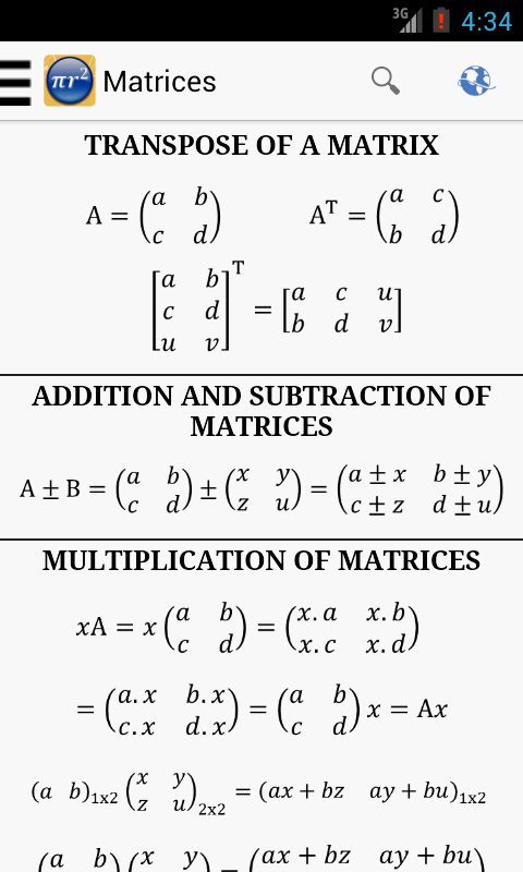 Maths Formulas - screenshot