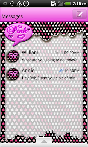 GO SMS THEME VeryGirly2