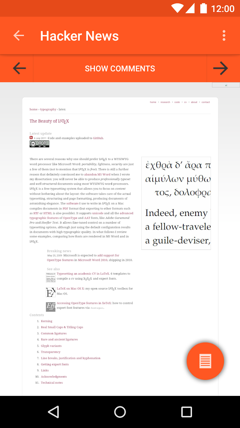Hacker News Screen 3