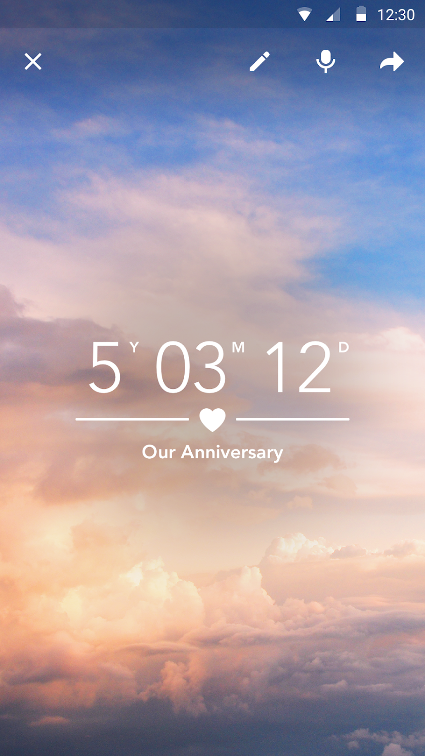 Dreamdays Count down to events Screen 3