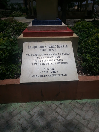 Placa Del Parque Juan Pablo Duarte