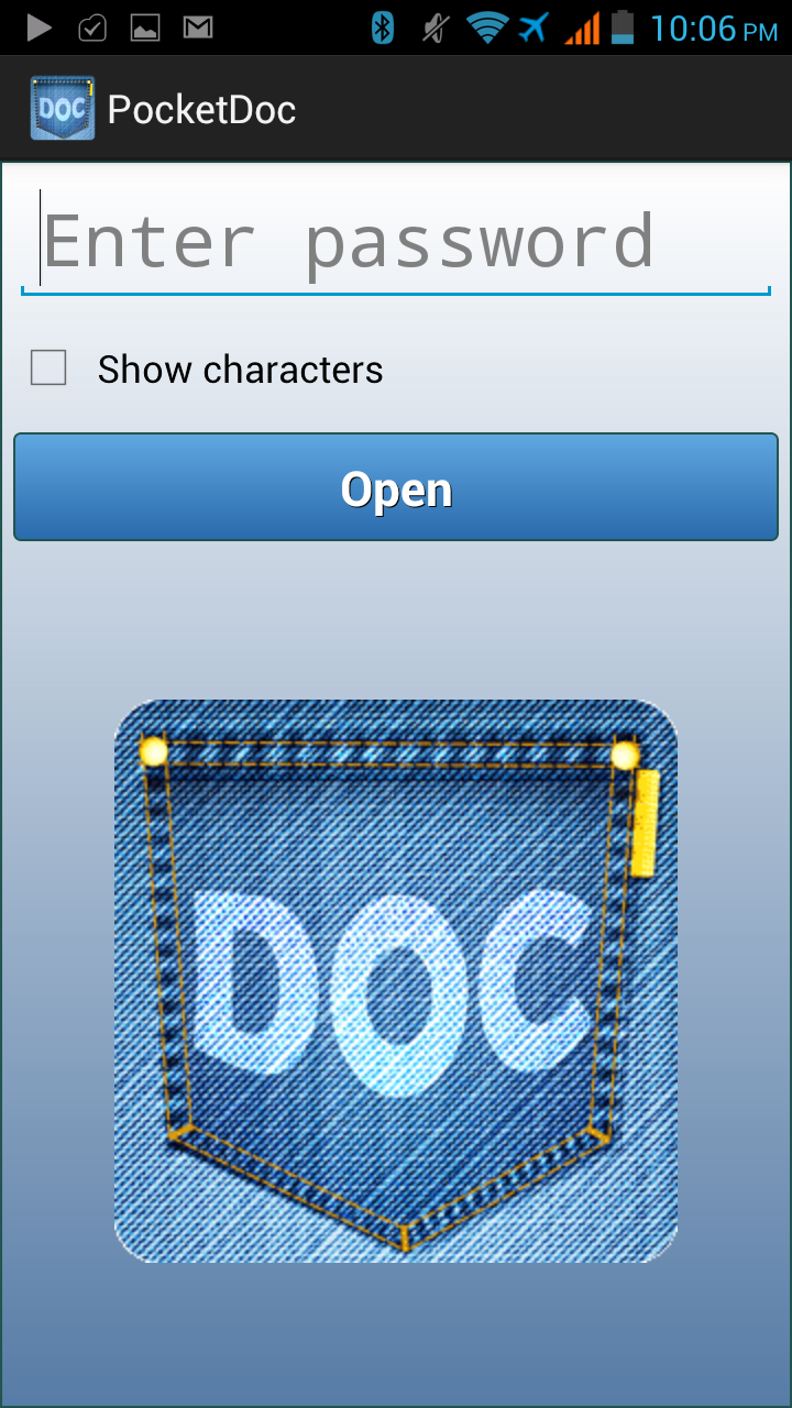 PocketDoc - document copies Screen 1