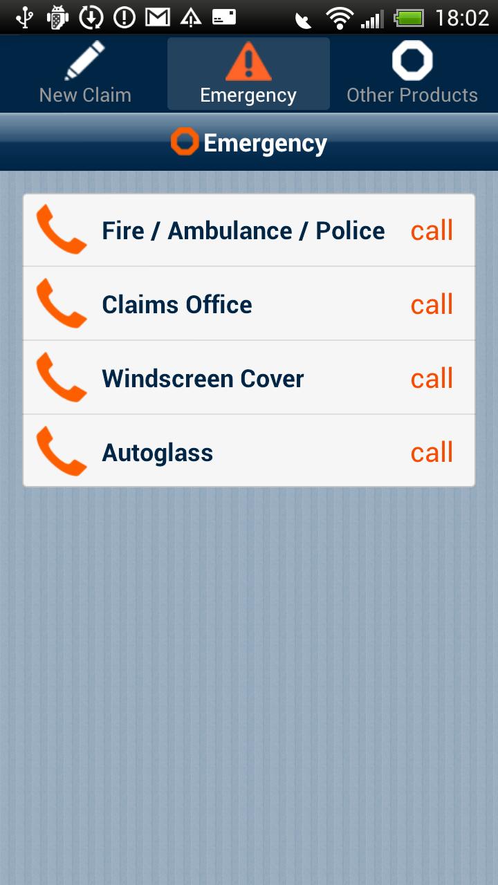 Octagon Insurance Claims App Screen 2