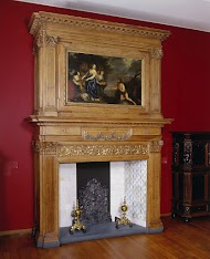 Chimney piece with representation of Odysseus and Nausicaa