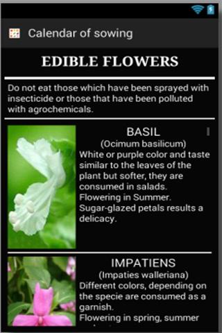 Android application Calendar of sowing. Garden screenshort