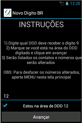 Novo Dígito BR - screenshot