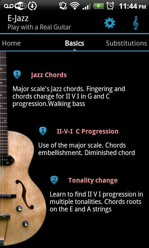 Jazz Guitar Lessons : E-Jazz Screen 2