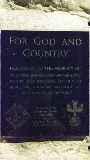 For God and Country Memorial Plaque