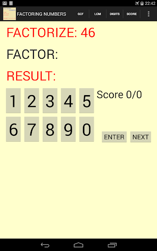 【免費教育App】FACTORING NUMBERS-APP點子