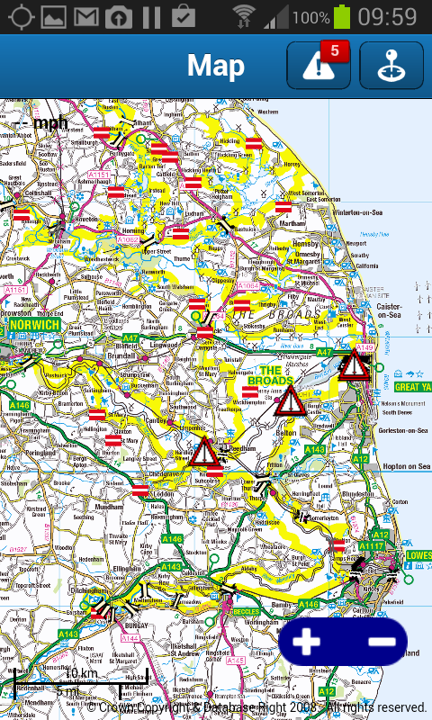 Android application e-canal Norfolk Broads screenshort