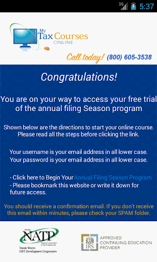 AFSP Annual Filing Season