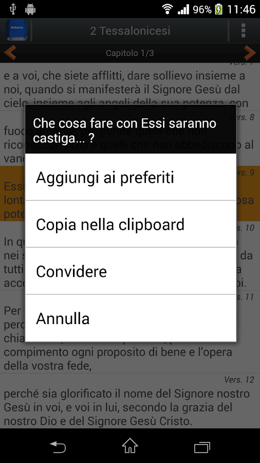 Bibbia in italiano CEI - screenshot