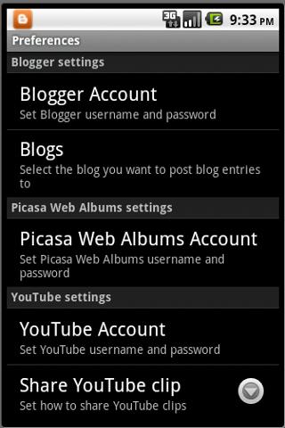 Blogger-droid (Ad-free) Screen 2