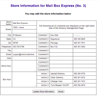 Mail Room Program for Manager