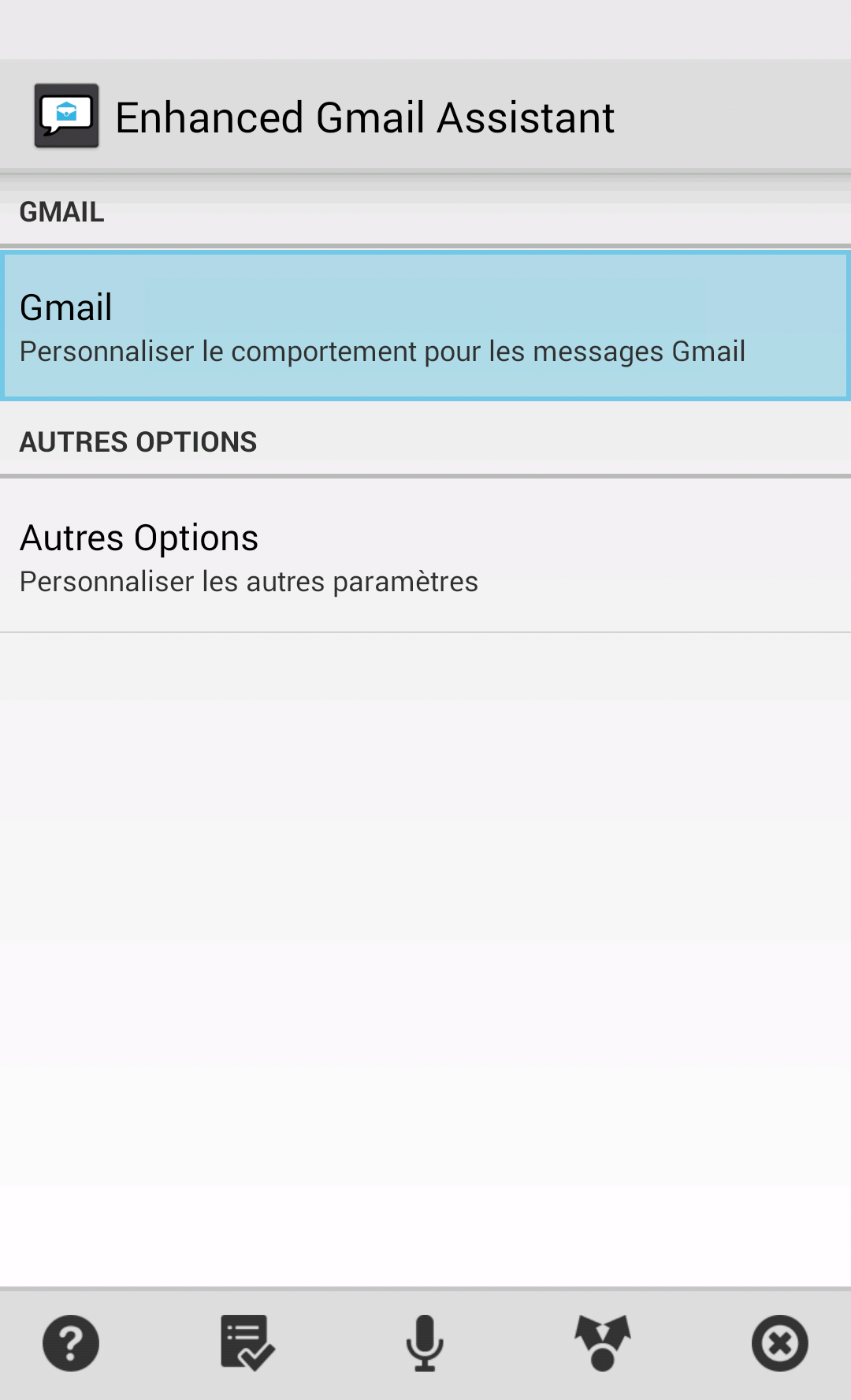 Android application Enhanced Gmail Assistant screenshort