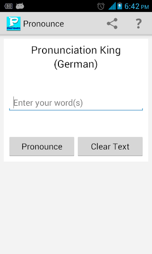 Pronunciation King German