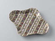 Dish or tray with ornamental borders