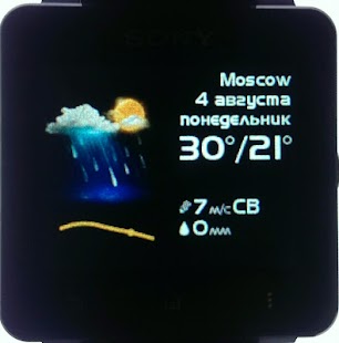 Android application WeatherColorSW for SmartWatch2 screenshot