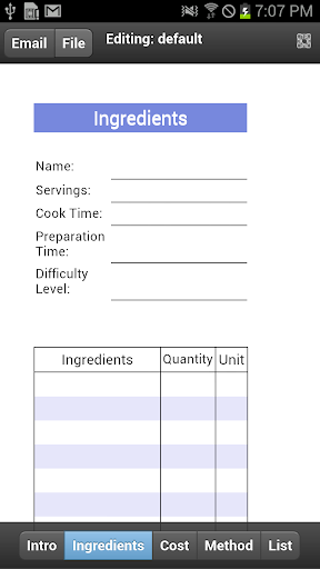 Recipe Card