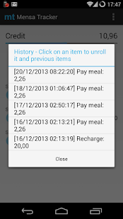 Mensa Tracker Screenshots 2