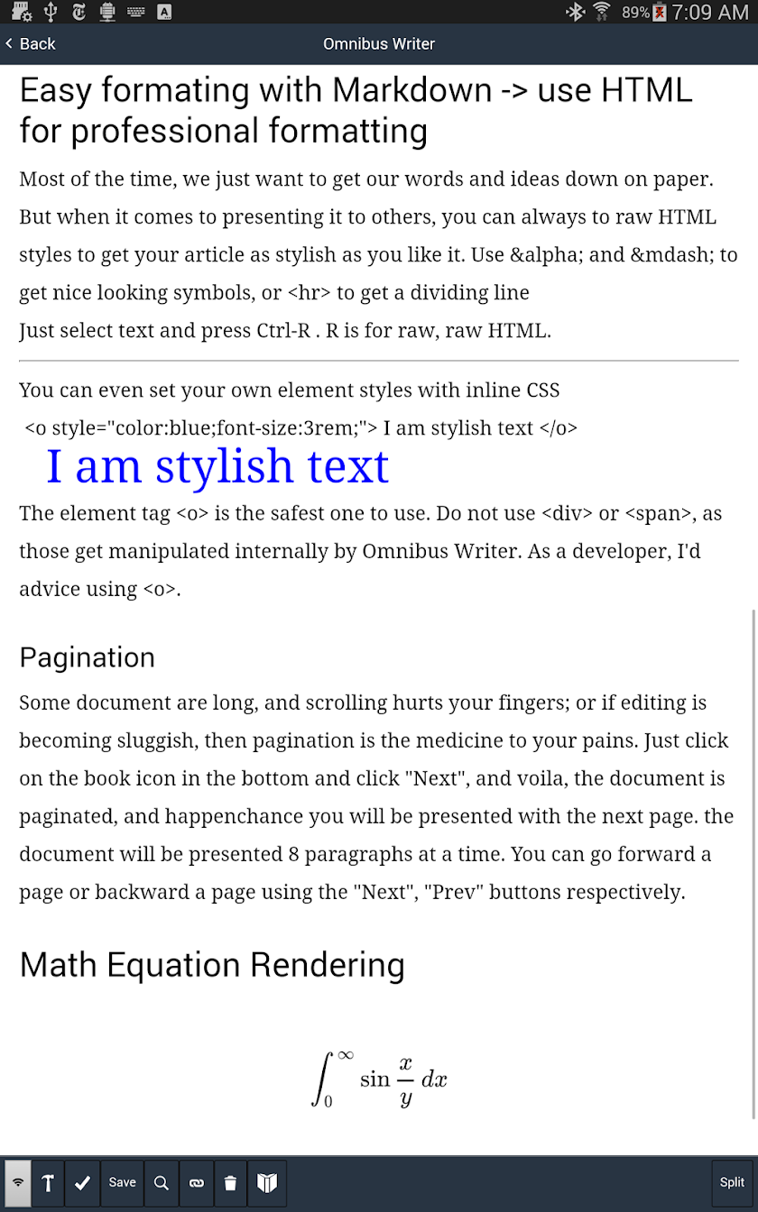 Omnibus Writer Pro Screen 2