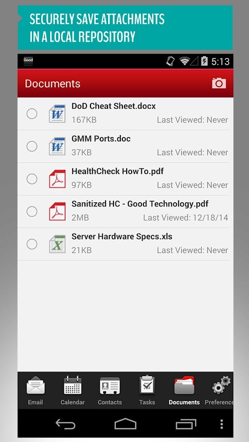    Good for Enterprise™- screenshot  
