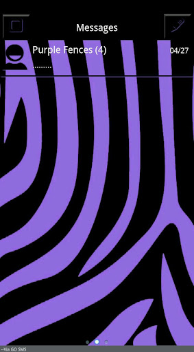 Purple Zebra Go SMS Pro Theme