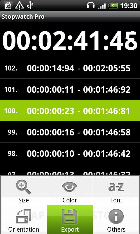 Android application Simple Stopwatch screenshort