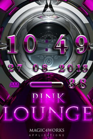 Pink Lounge Digital Clock