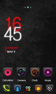 Dark Zero GO Launcher Theme