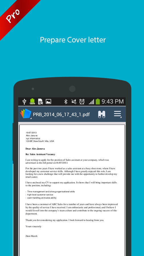 Perfect Resume Builder Pro Screen 3