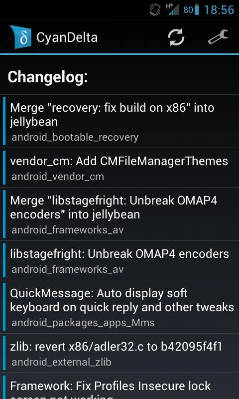 CyanDelta Updater - screenshot