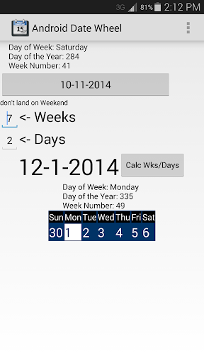 Android Date Wheel No Ads