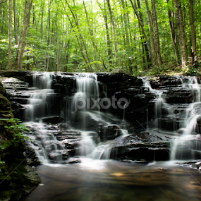 Miner's Run Falls I by Isaac Golding - Landscapes Waterscapes