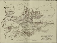 Kaart van de villa van Horatius en de vallei van Digentia