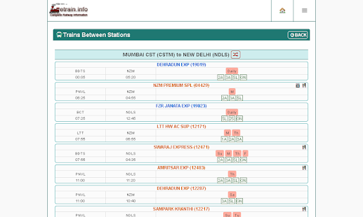 Indian Railways @etrain.info Screenshots 1