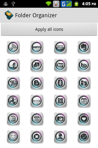 Folder Organizer Spaced Icons