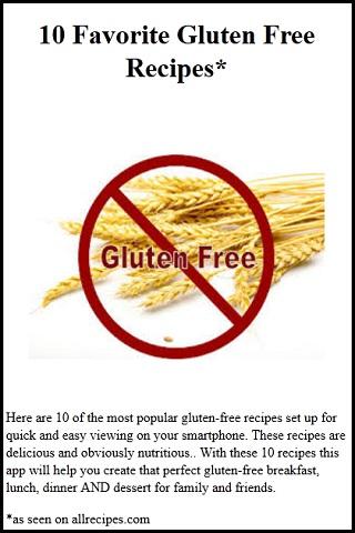 10 Gluten Free Diet Recipes