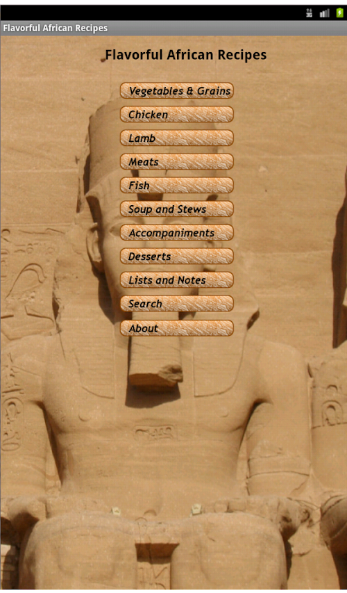 Android application Flavorful African Recipes screenshort